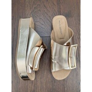 Anthropologie Kelsi Dagger Brooklyn Dover Platform Slide Sandals Size 8 EUC
